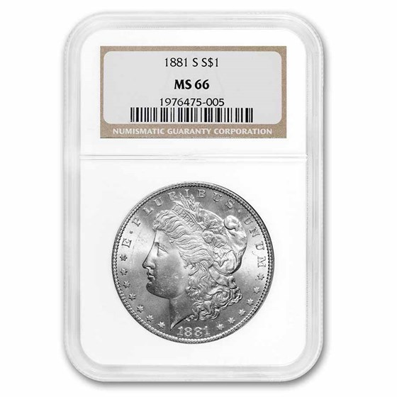 1881-S Morgan Dollar MS-66 NGC 1881-S Morgan Dollar MS-66 NGC